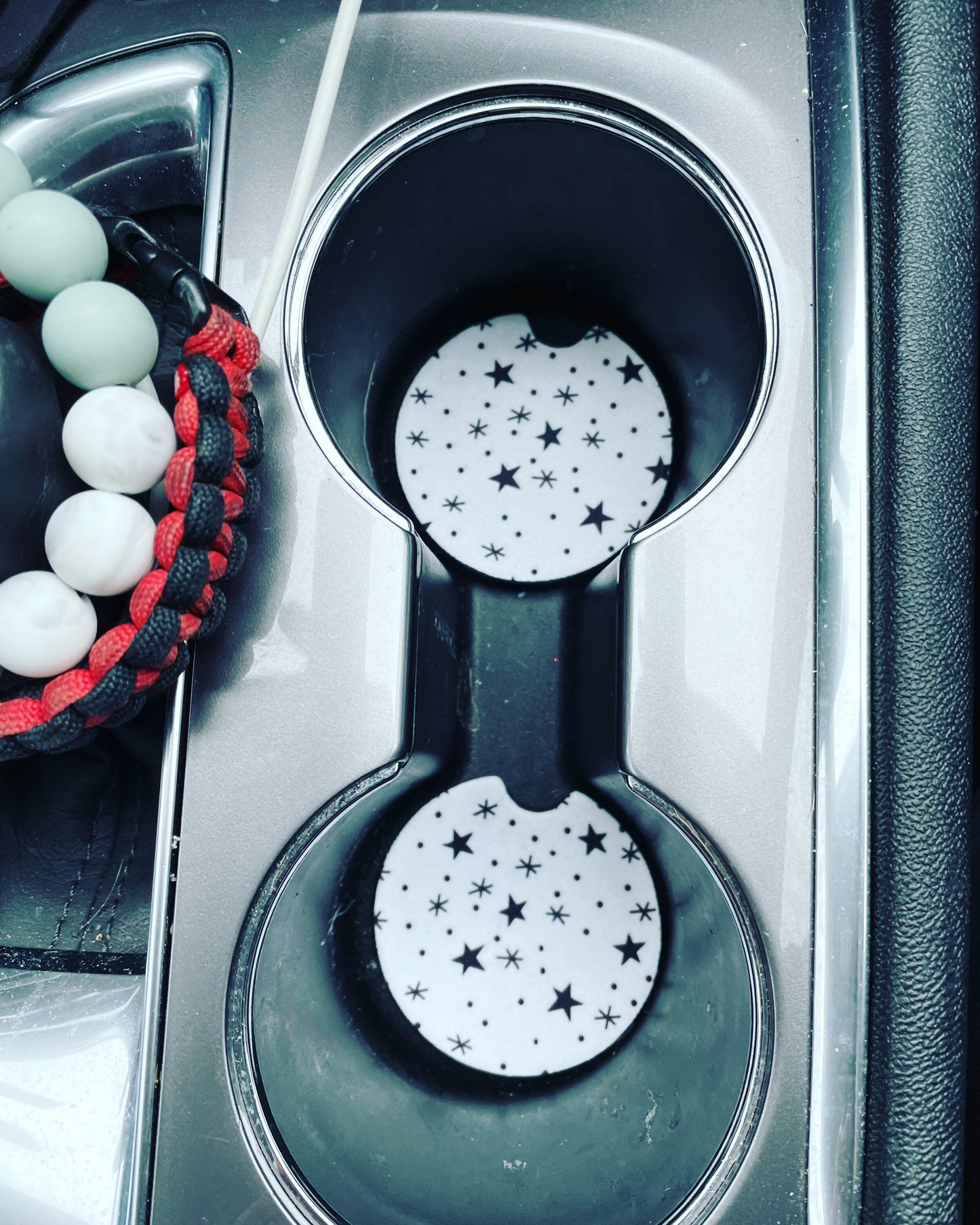 Cow Print Car Coasters - Gift for Car Lover - Pattern Car Coaster - Car Enthusiast Gift - Set of Two