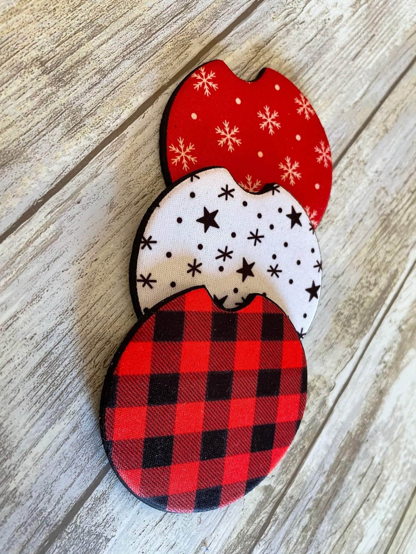 Cow Print Car Coasters - Gift for Car Lover - Pattern Car Coaster - Car Enthusiast Gift - Set of Two