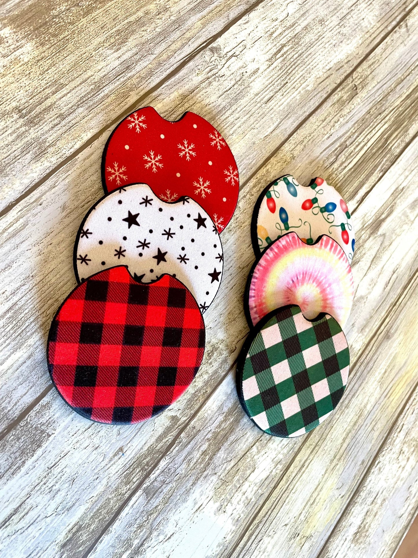 Star Car Coasters - Set of 2 Car Coasters - Star Pattern Coasters - Gift for Car Lover - Car Decor